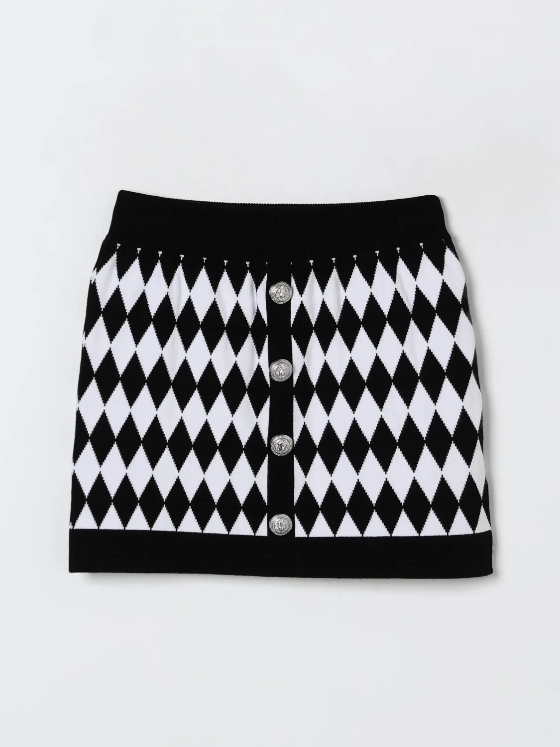 Gonna a rombi Balmain in misto viscosa