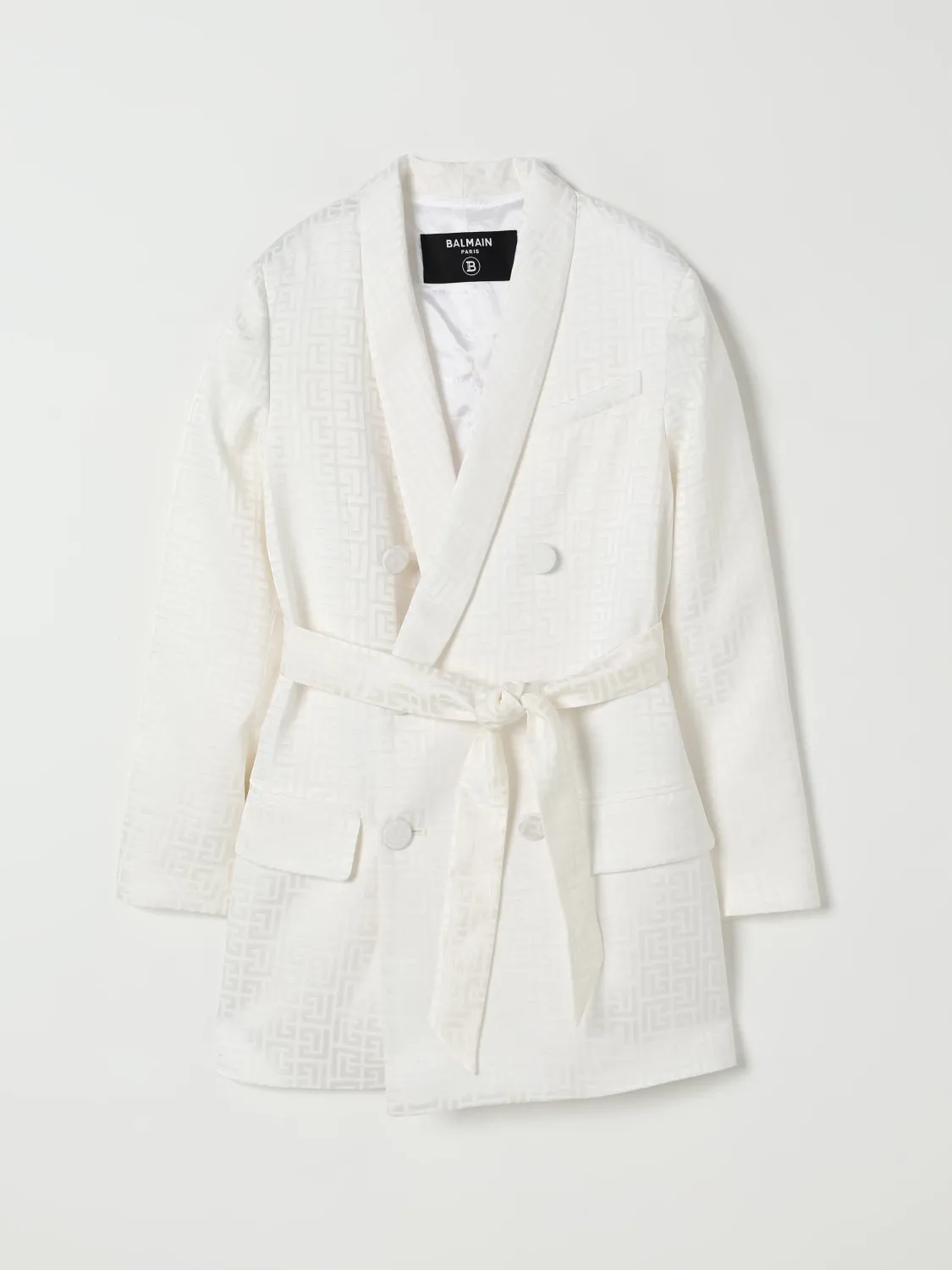 Blazer a doppiopetto con monogramma Balmain