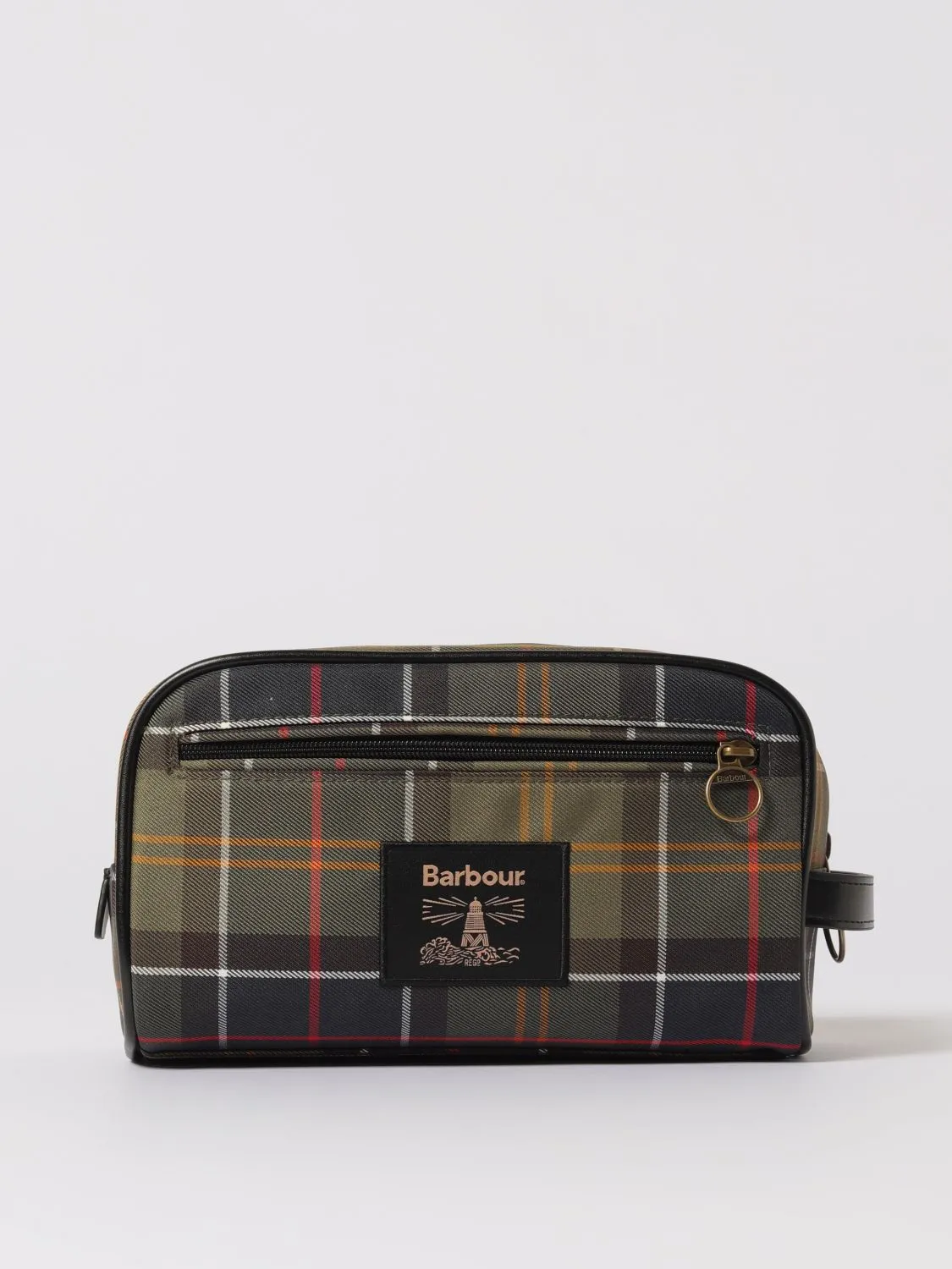 Beauty case Barbour in nylon stampa tartan