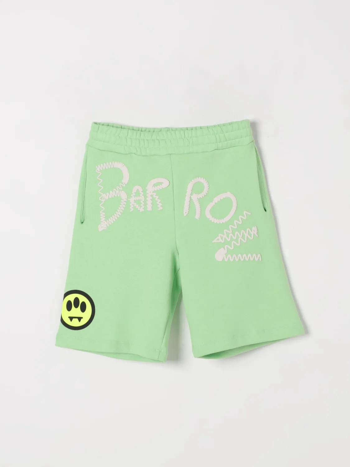 Shorts sportivi in cotone con maxi logo Barrow Kids
