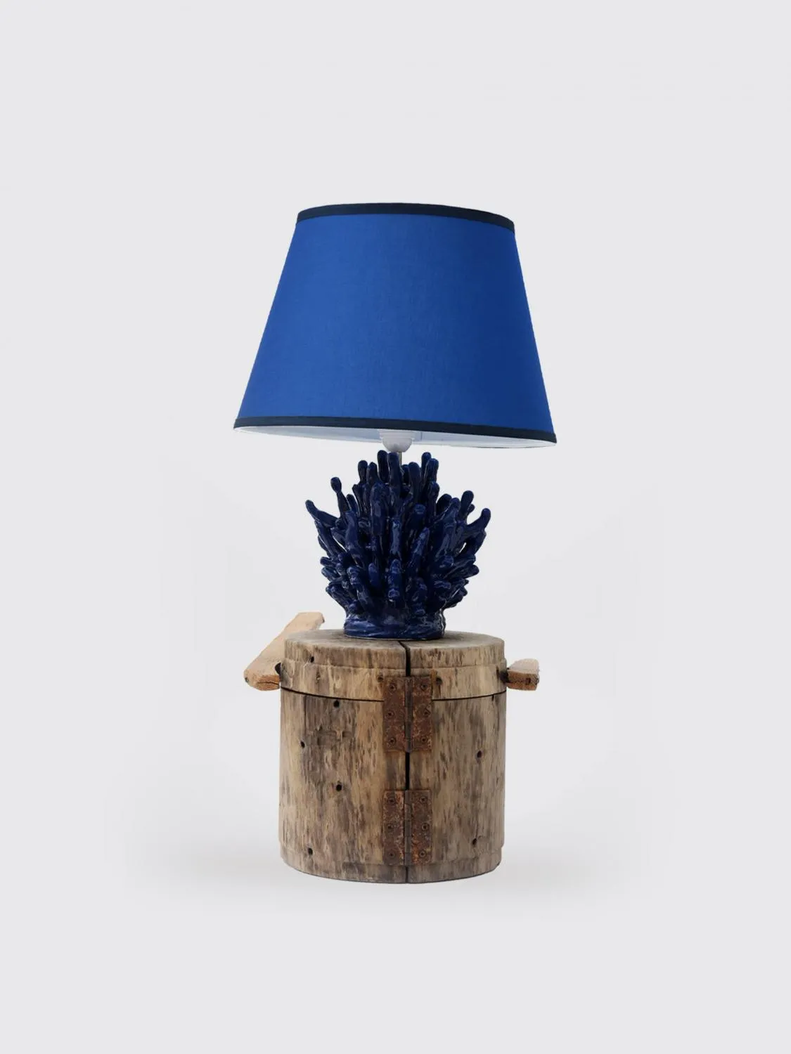 Lampada da tavolo Tralcio Corallo Bartes in legno e ceramica
