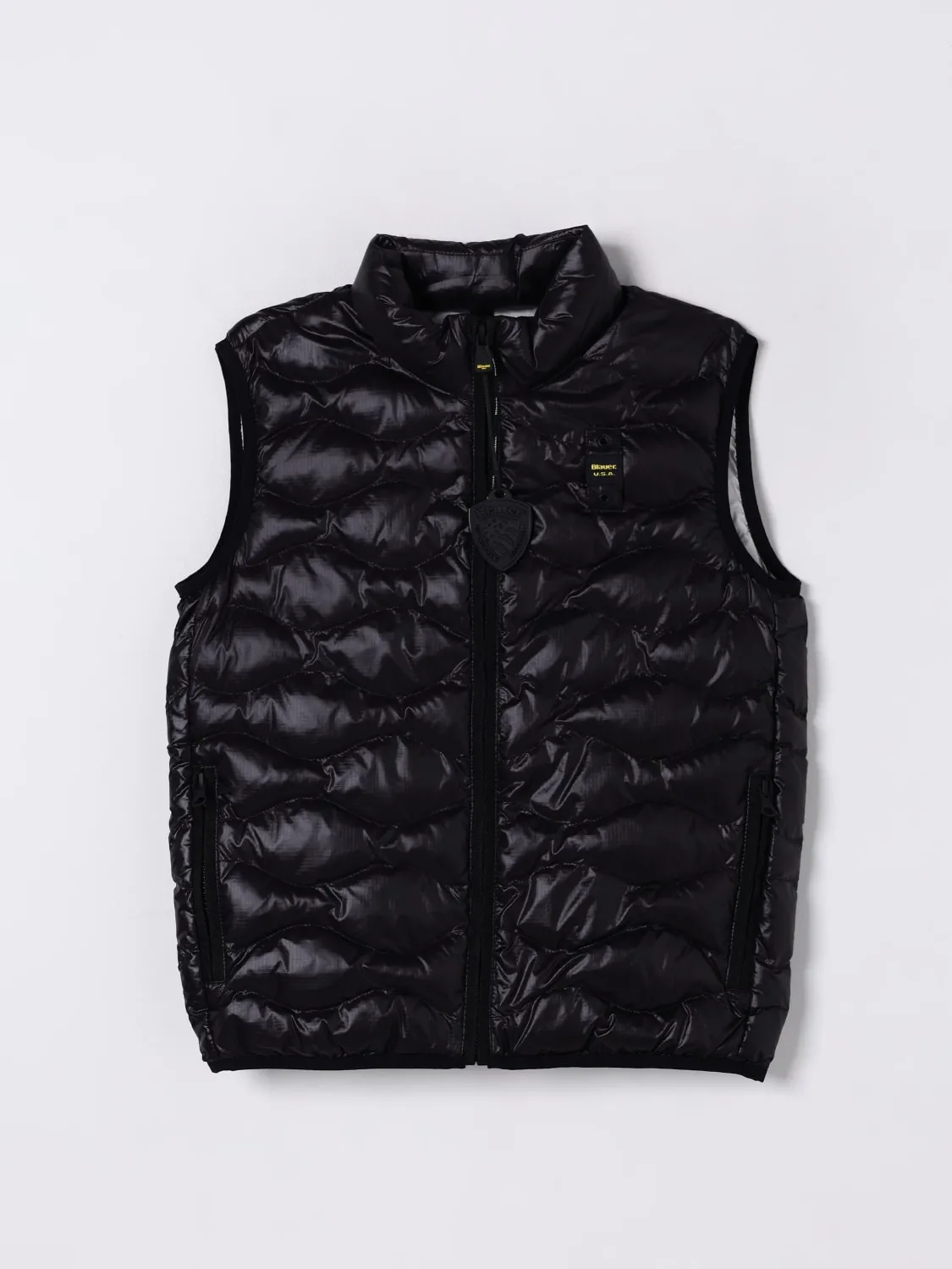 Gilet imbottito con logo Blauer in nylon