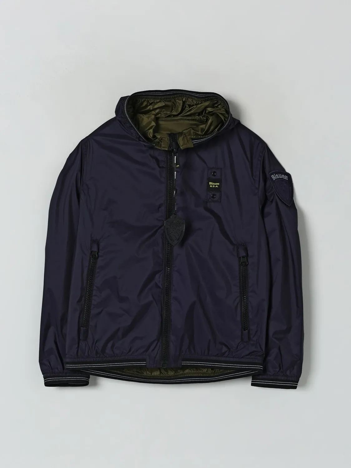 Giacca tecnica e reversibile con cappuccio Blauer