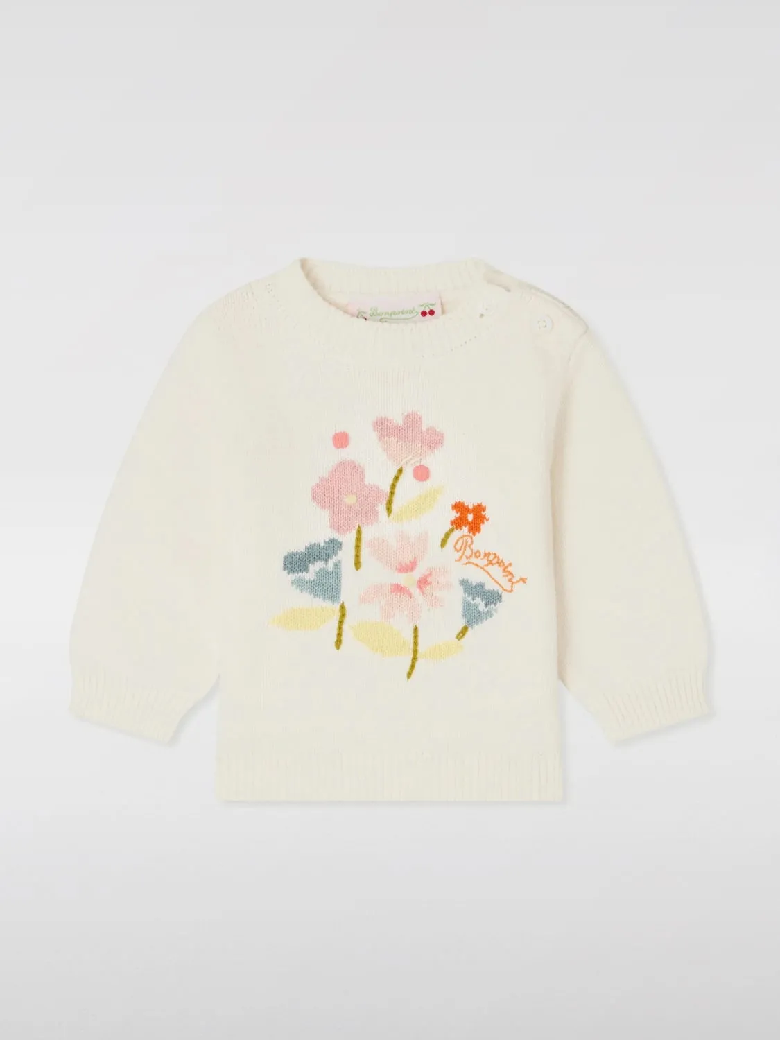 Maglia in cotone e cashmere Bonpoint