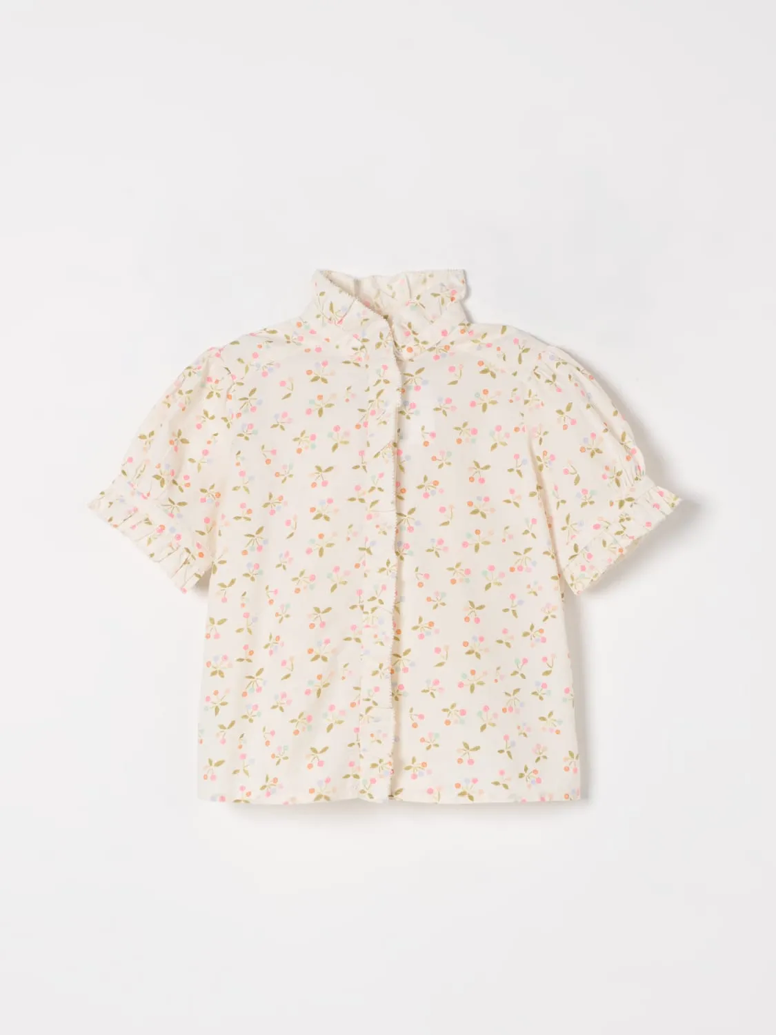 Camicia in cotone a fantasia floreale Bonpoint