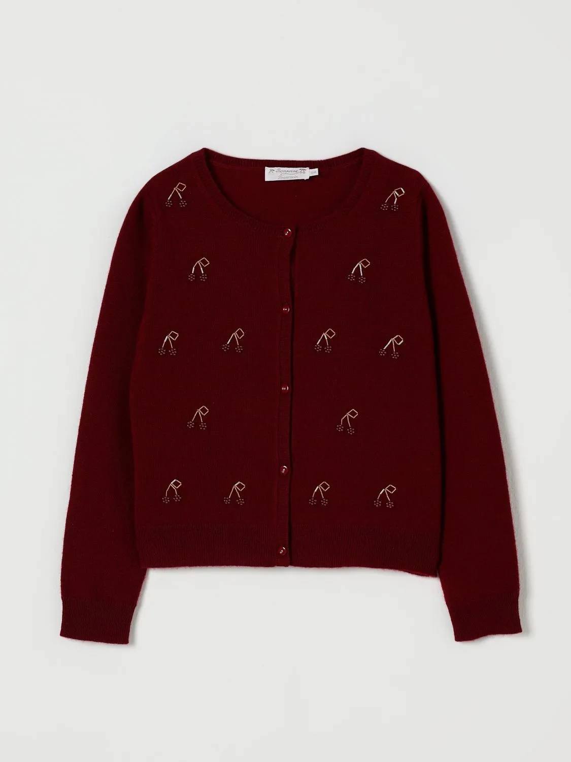 Cardigan a girocollo in cashmere Bonpoint