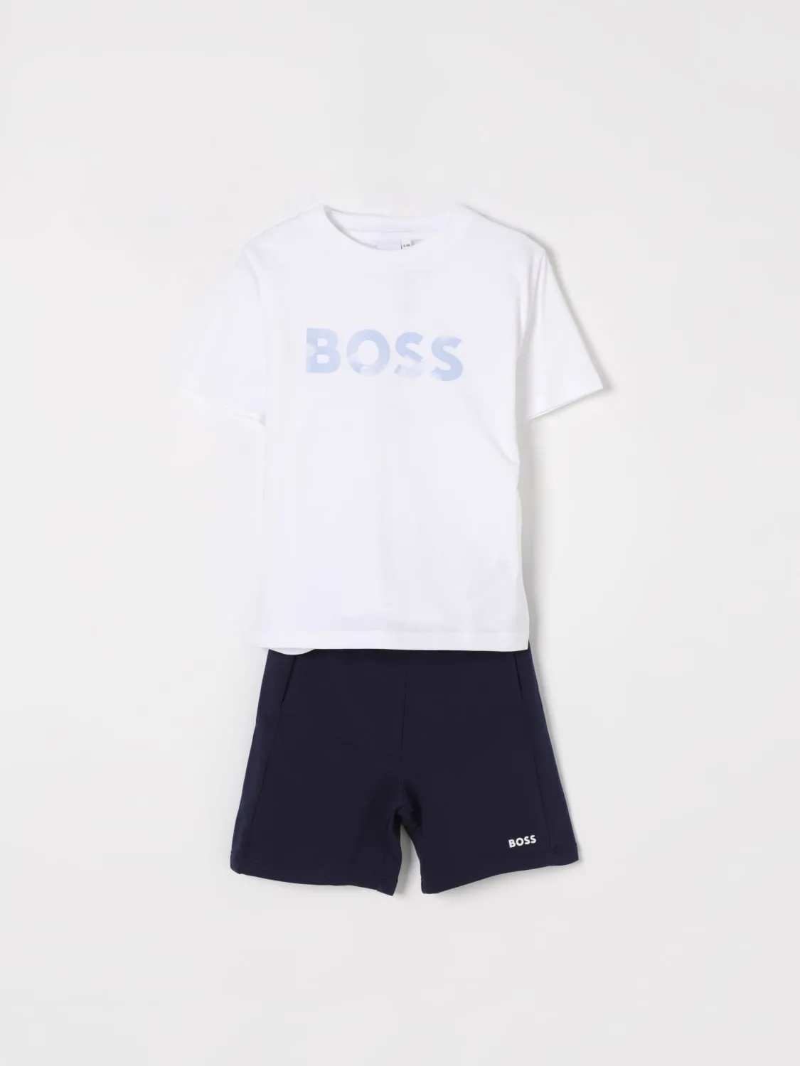 Coordinato 2 pezzi in cotone con logo Boss