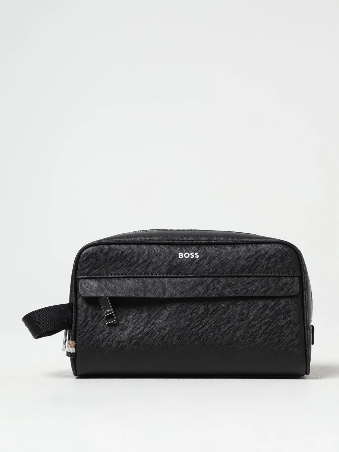 Beauty case Boss in pelle saffiano