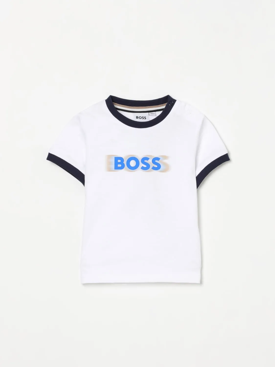 T-shirt in cottone con logo Boss