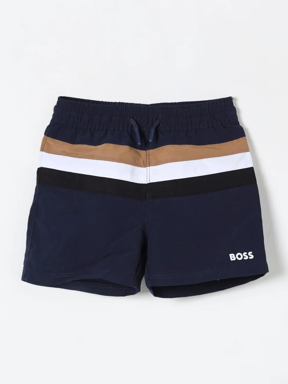 Costume da bagno boxer a righe Boss