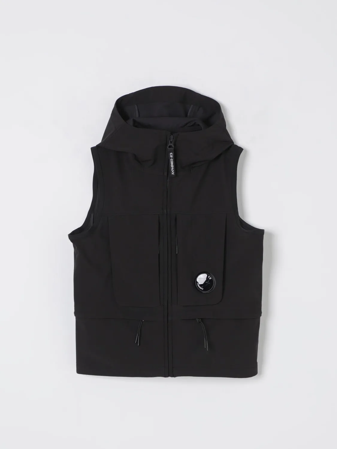 Gilet in tessuto tecnico con cappuccio C.P. Company