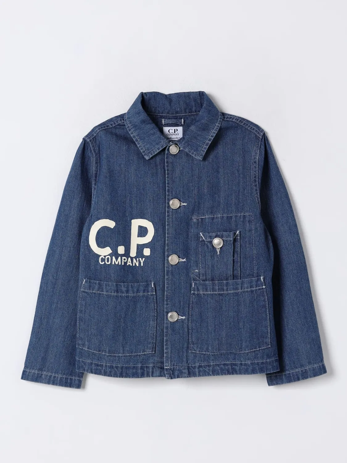 Giacca di jeans con logo C.P. Company