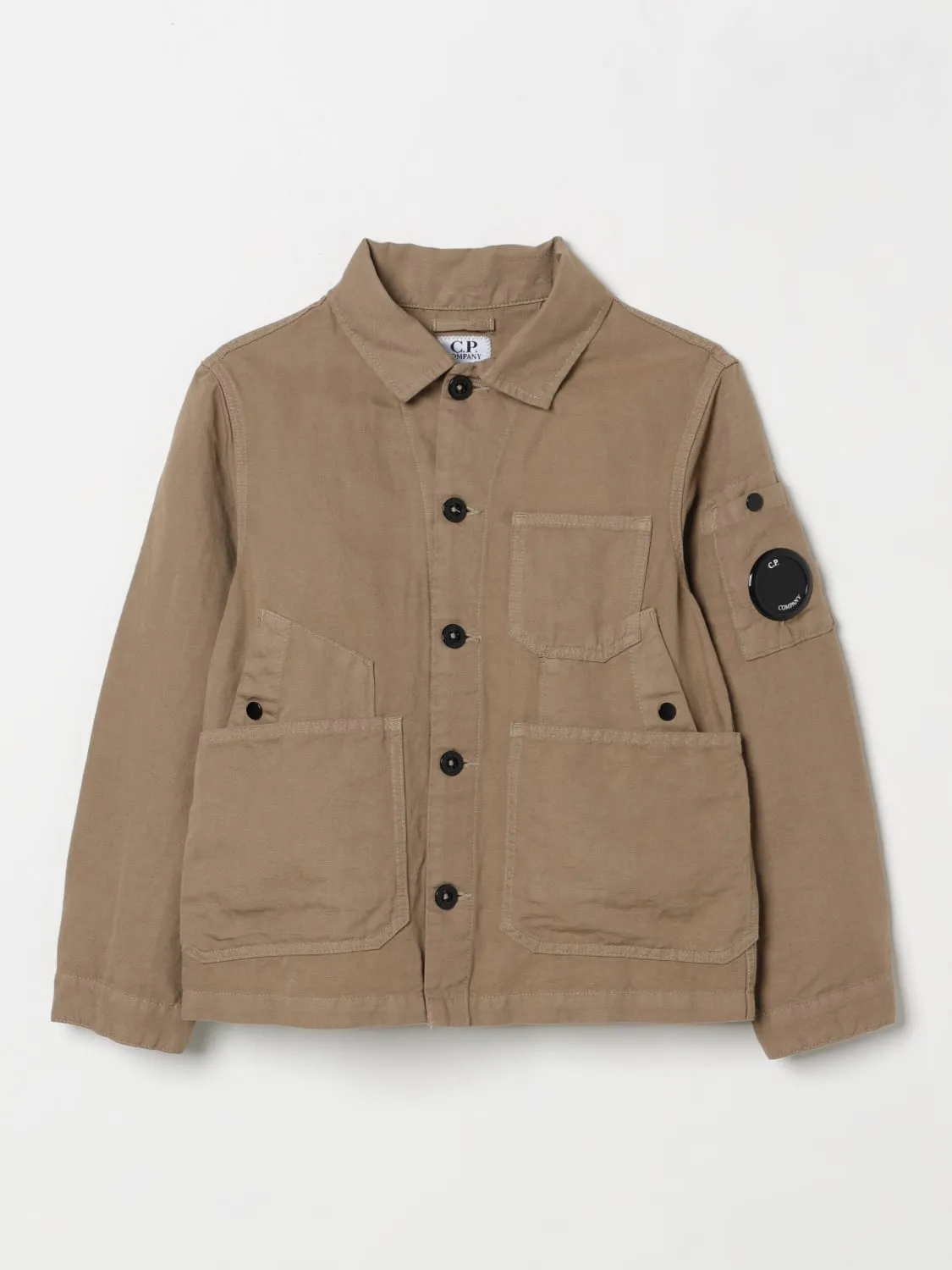 Giacca camicia C.P. Company in lino e cotone