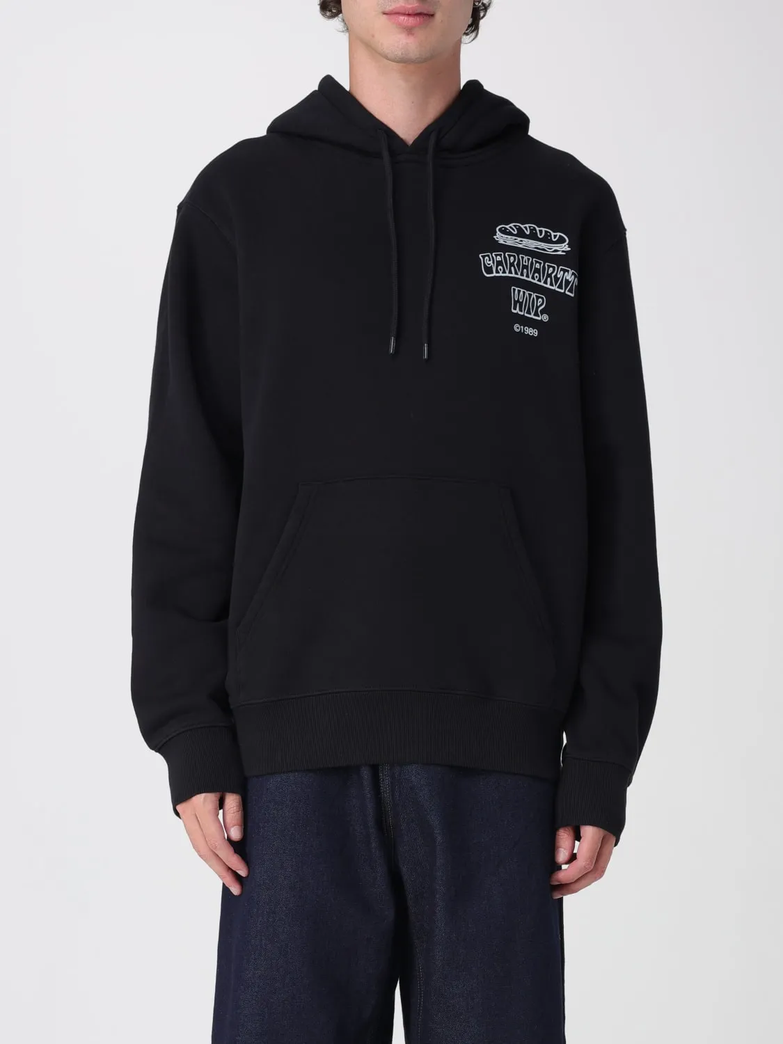 Felpa con cappuccio in cotone con logo Hooded Sandwich Carhartt Wip