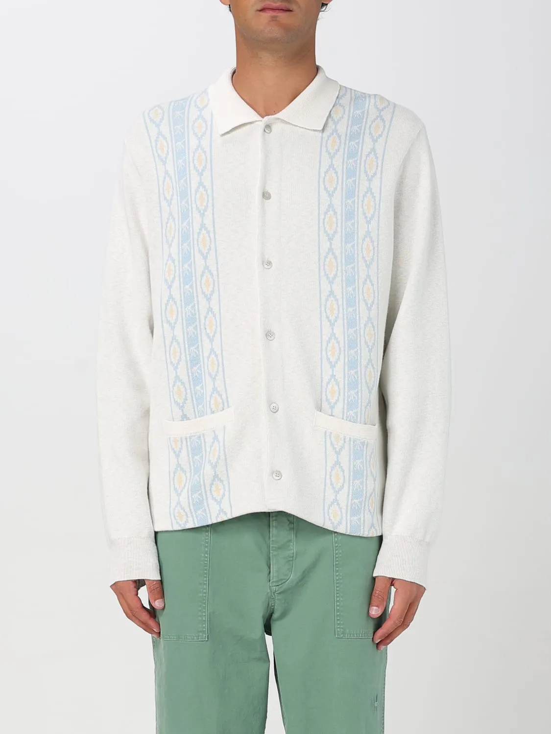 Cardigan in cotone e lino Champion