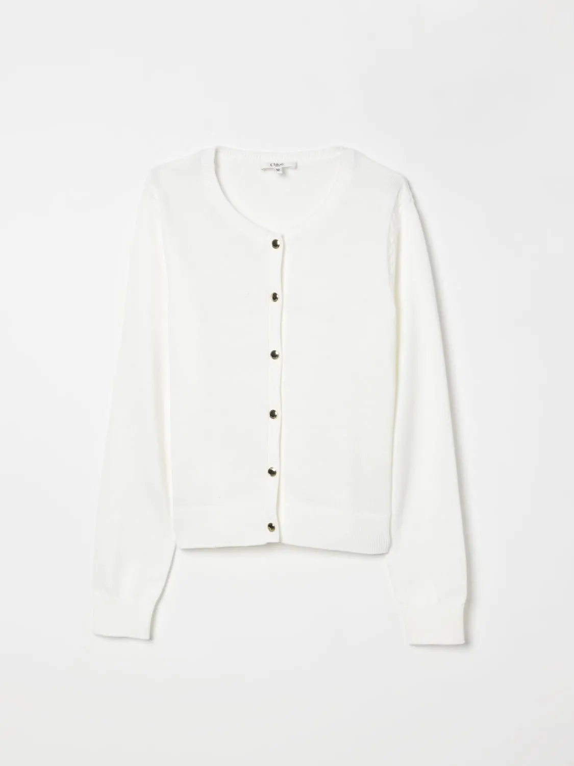 Cardigan a girocollo Chloé in cotone bio