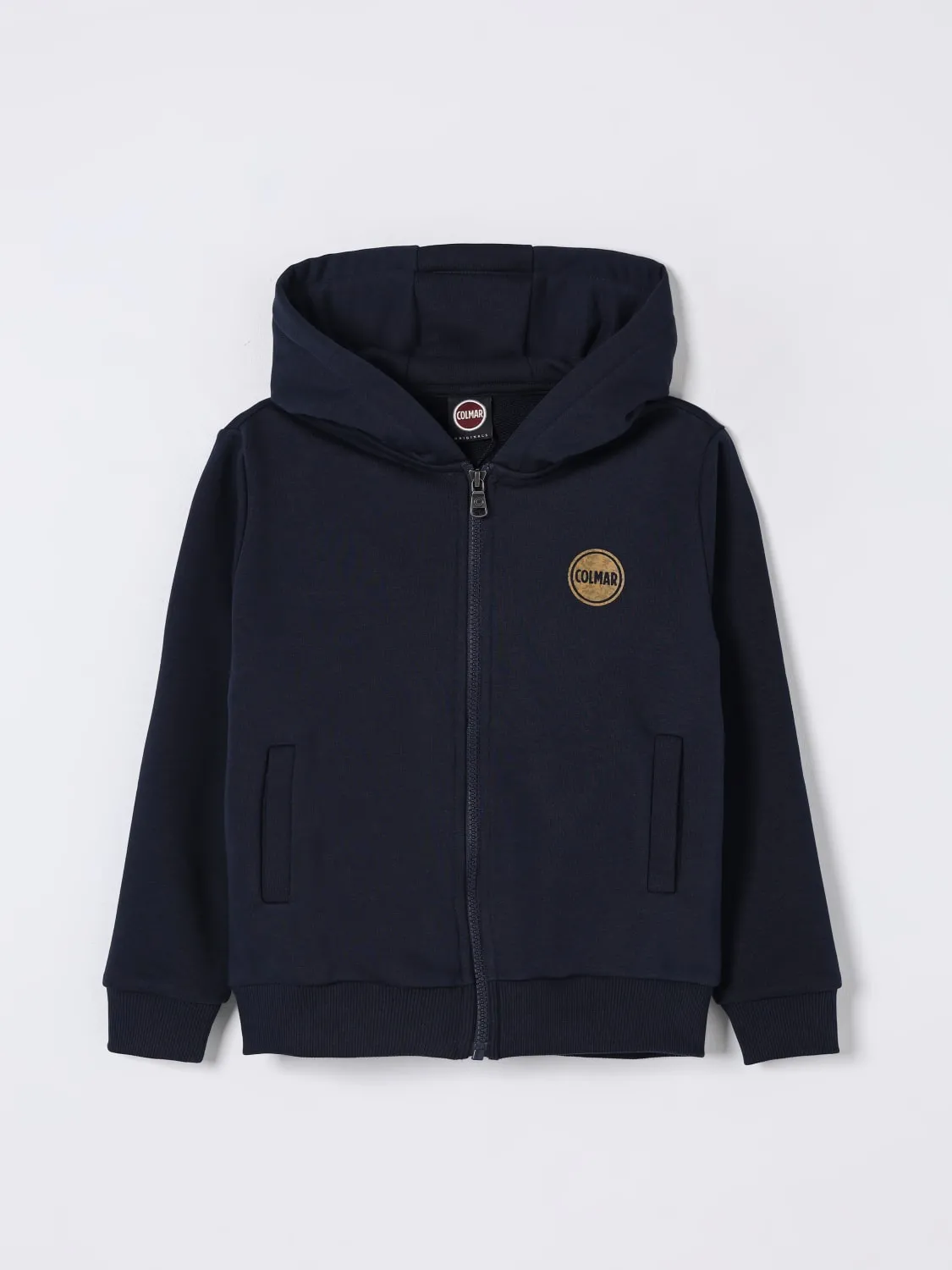 Felpa con cappuccio e logo Colmar in misto cotone