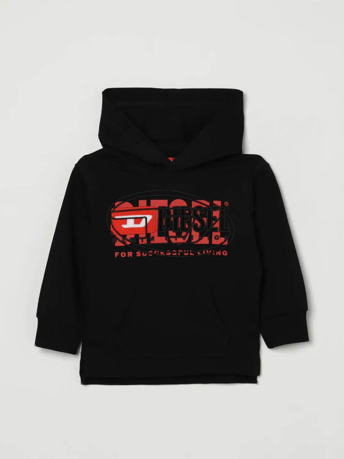 Felpa con cappuccio in cotone con logo S-BAXT Diesel