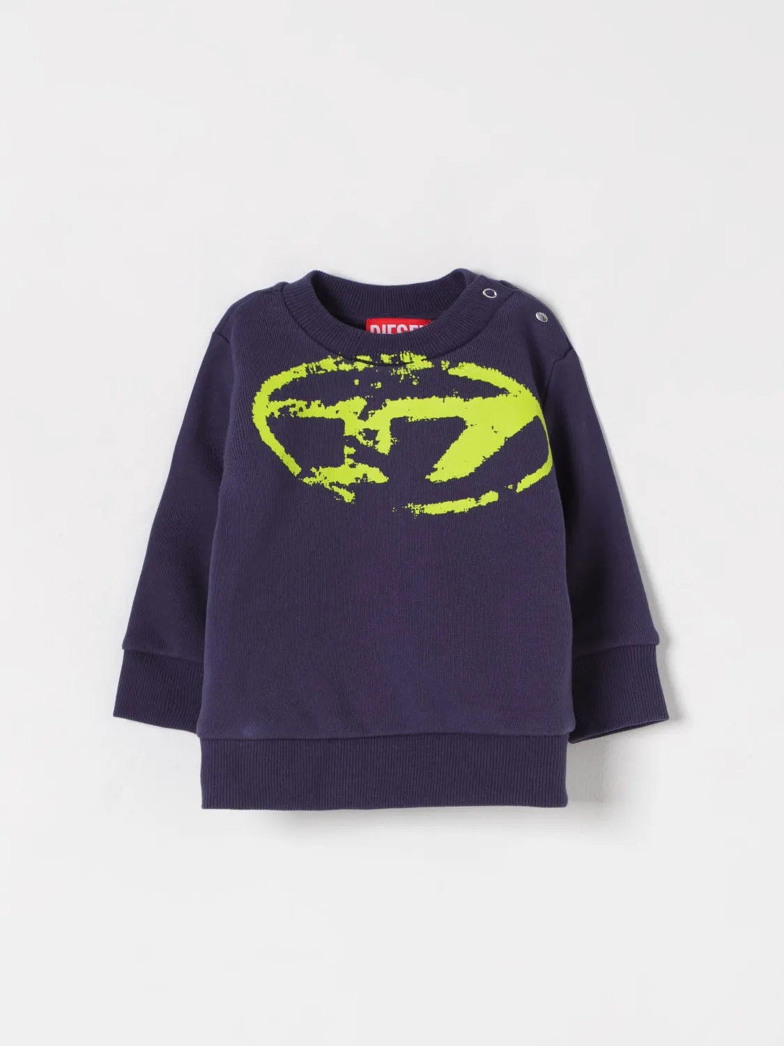 Felpa a girocollo con logo Oval D Diesel