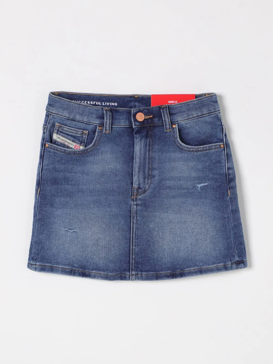 Gonna di jeans a 5 tasche Diesel