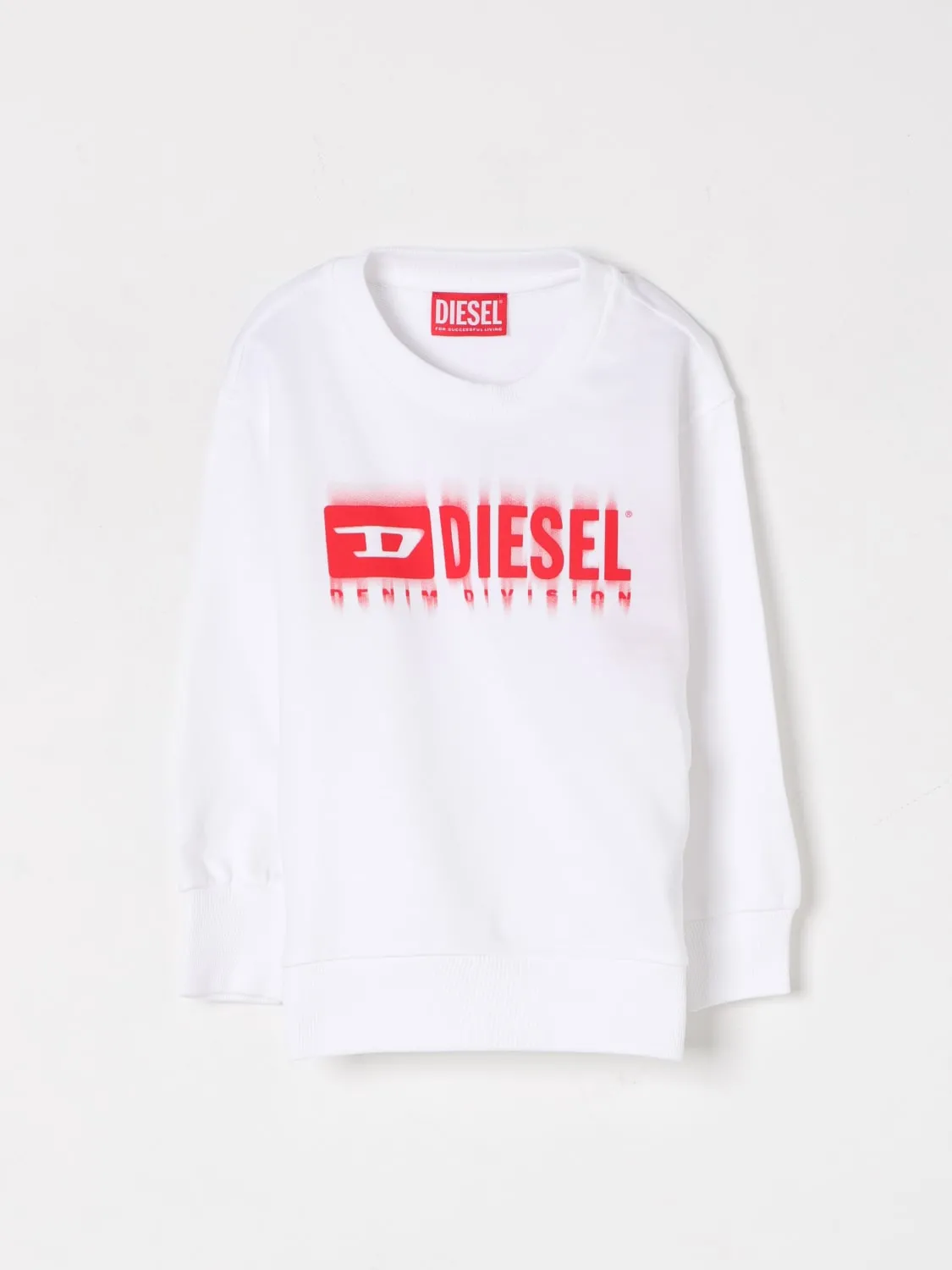 Felpa a girocollo con stampa logo Diesel