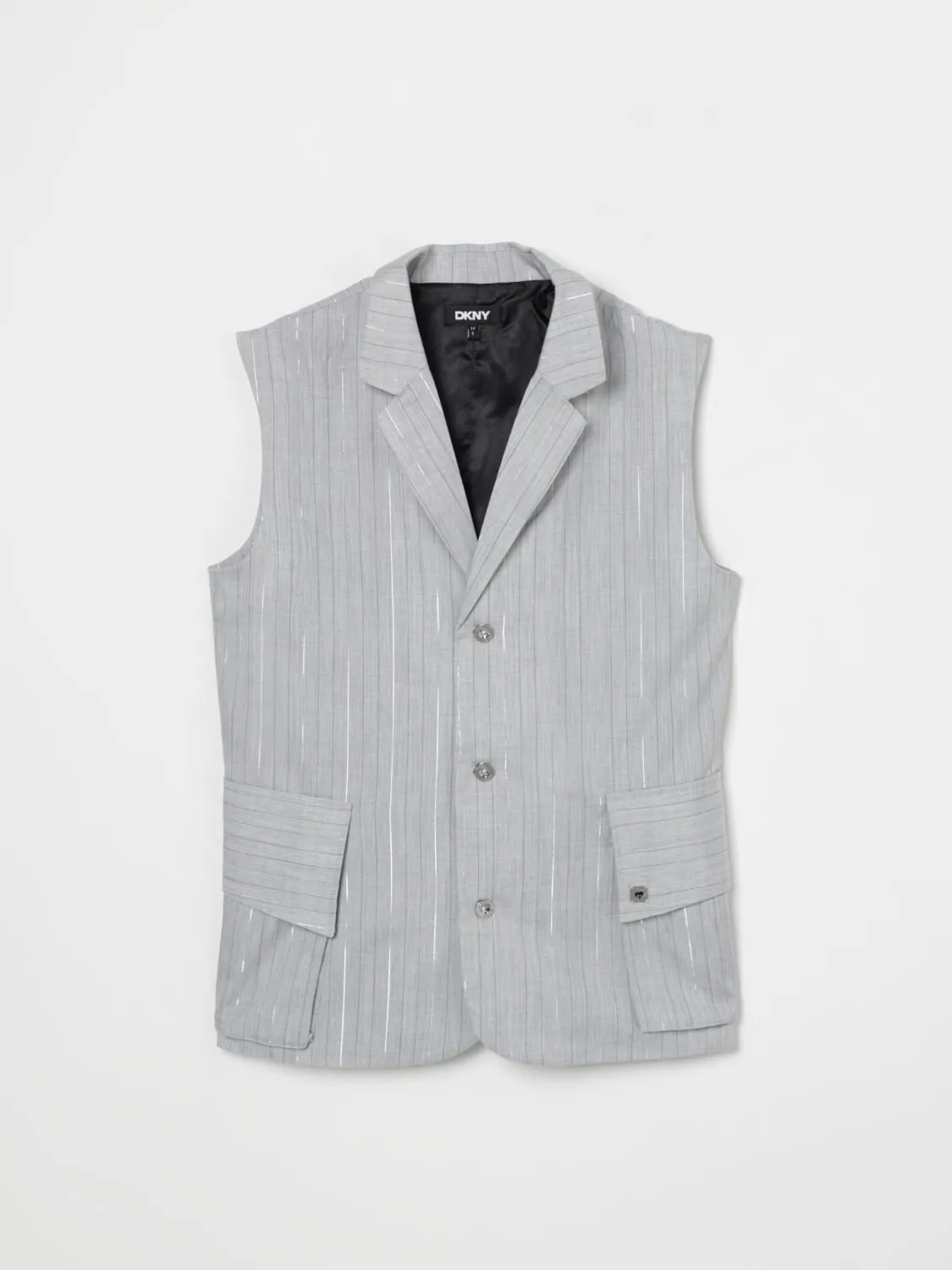 Gilet a monopetto gessato Dkny