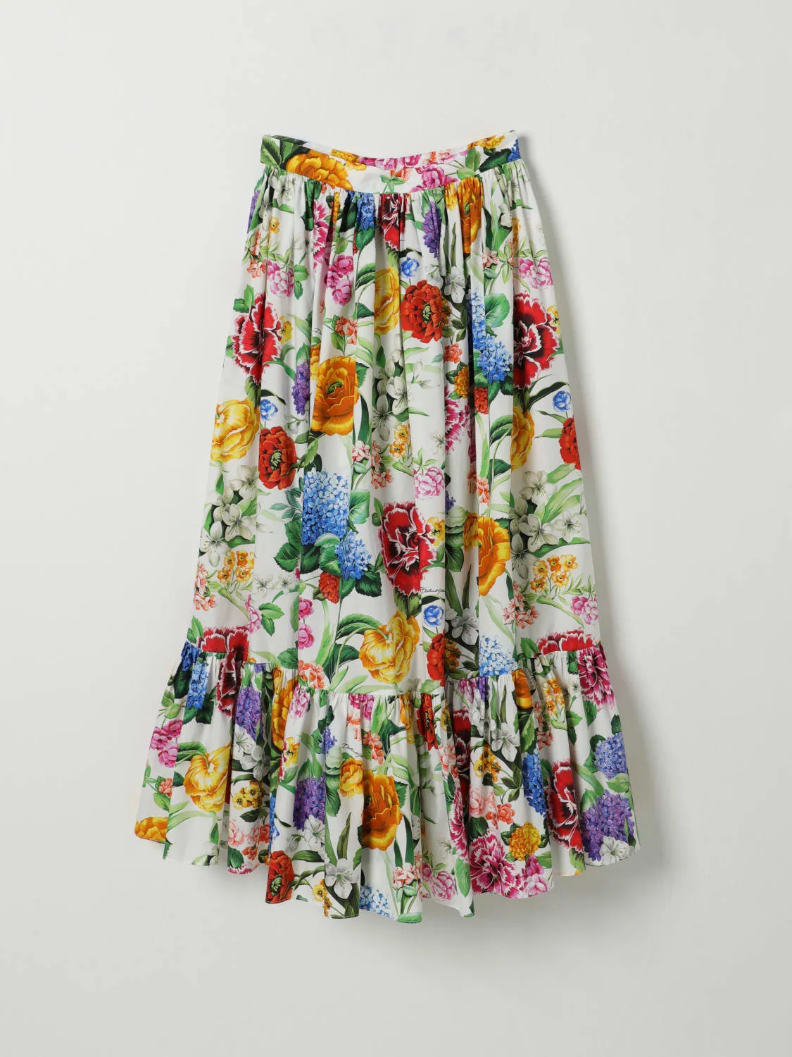 Gonna in cotone floreale Dolce & Gabbana