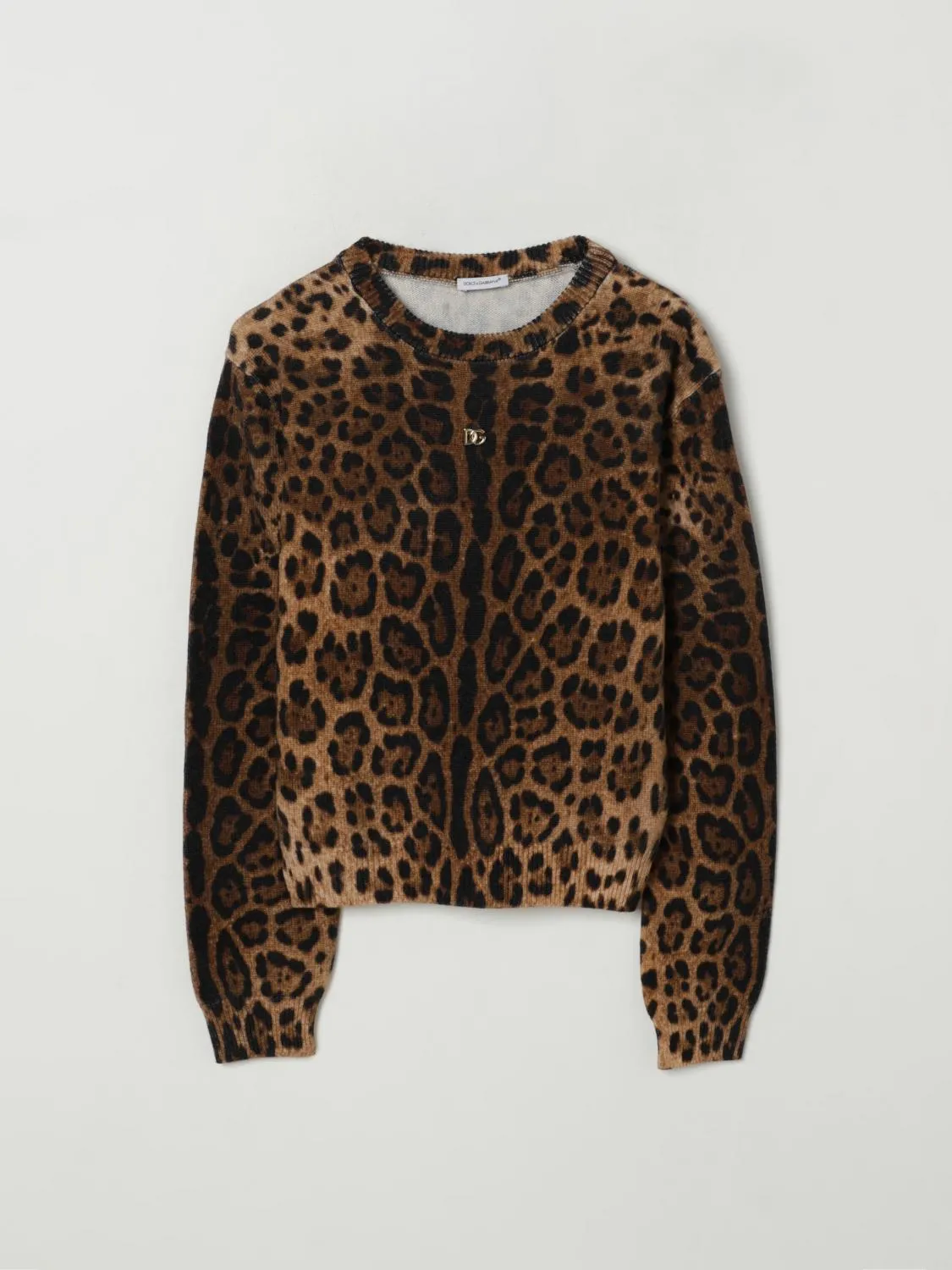 Pullover Dolce & Gabbana in lana vergine animalier