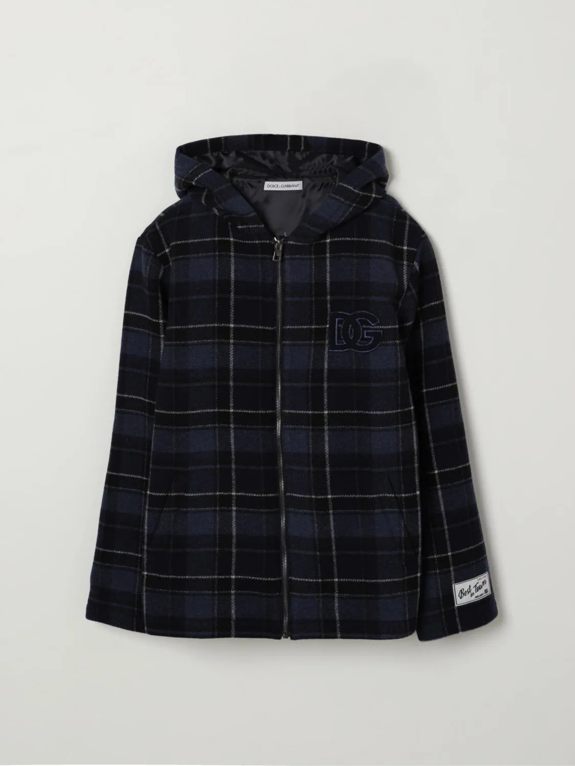 Cappotto di lana check Dolce & Gabbana