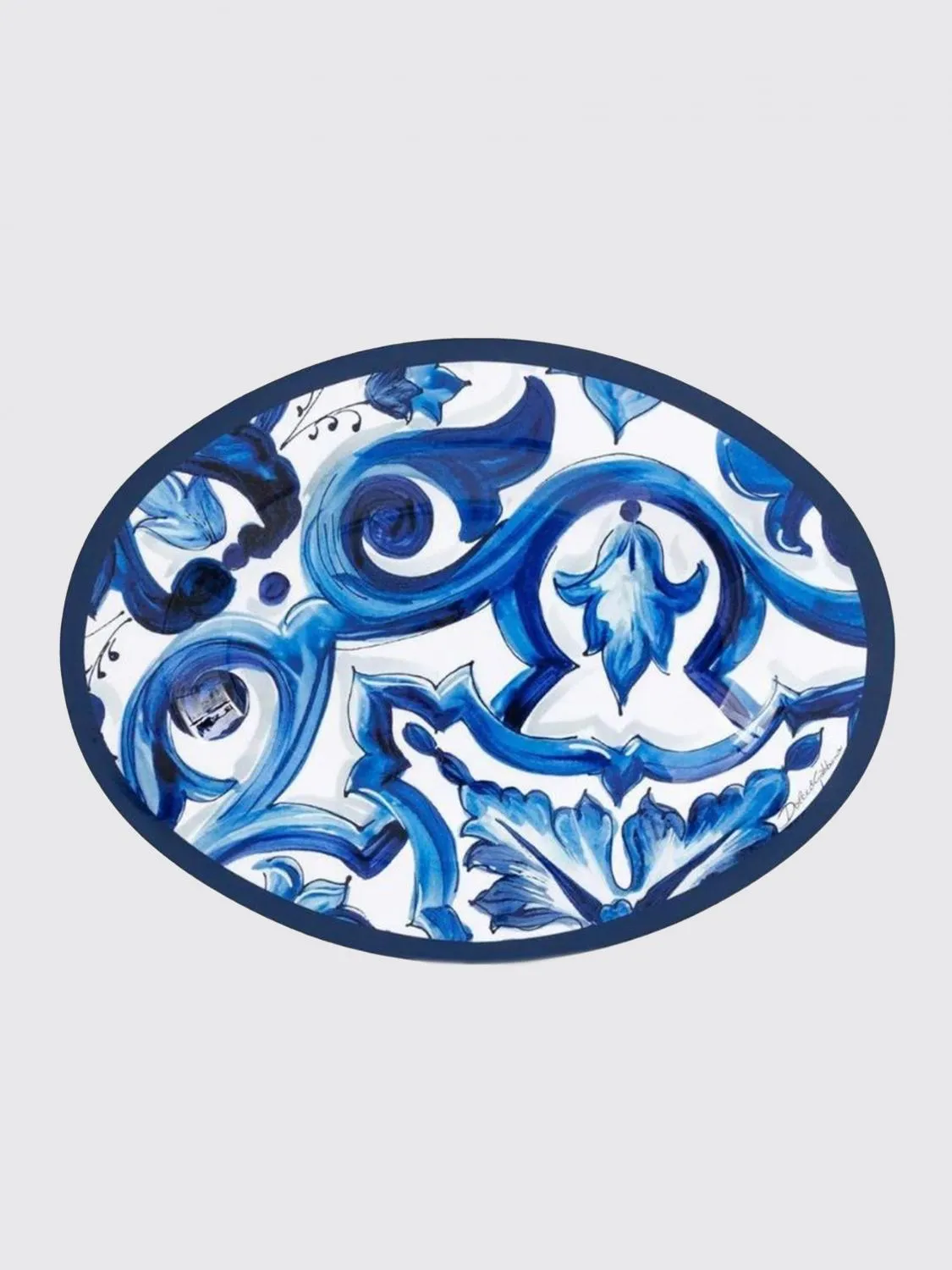 Vassoio Maiolica Dolce & Gabbana in legno rifinito a mano