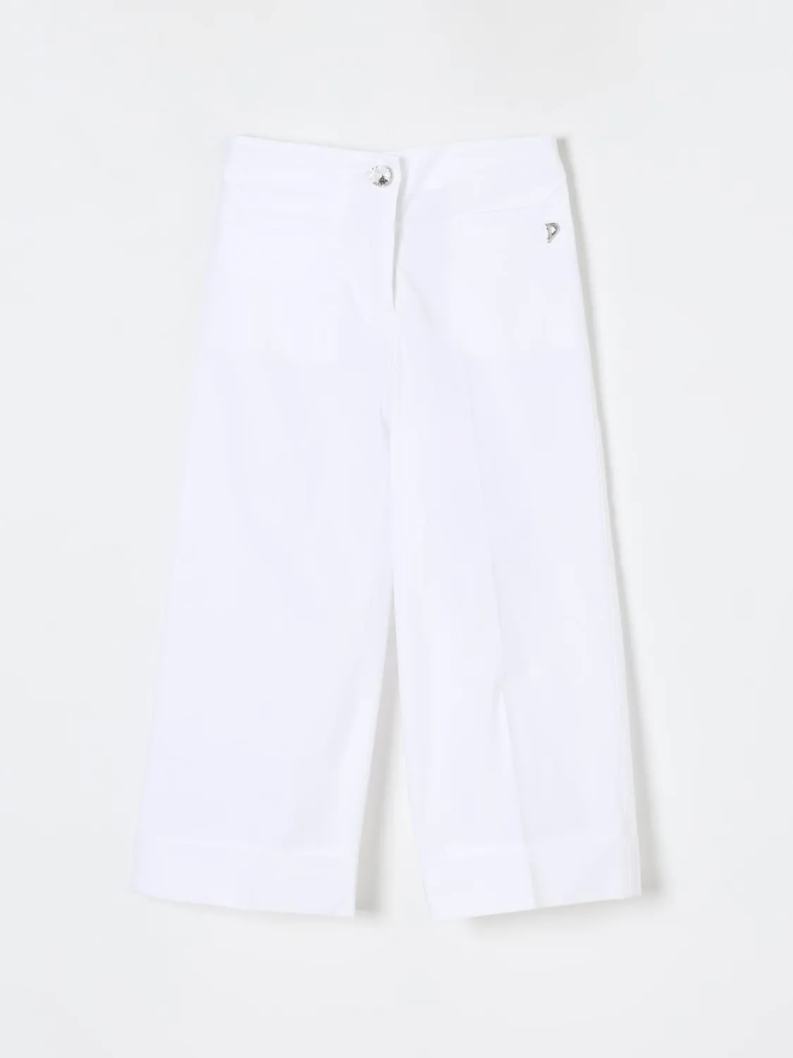 Pantalone con bottone gioiello Dondup Kids