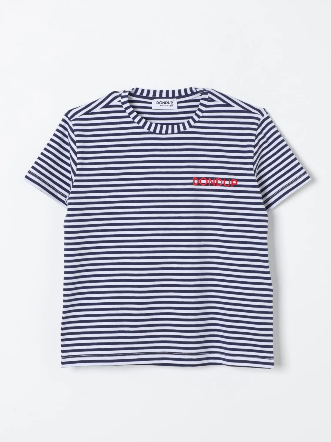 T-shirt Dondup in cotone con righe all over