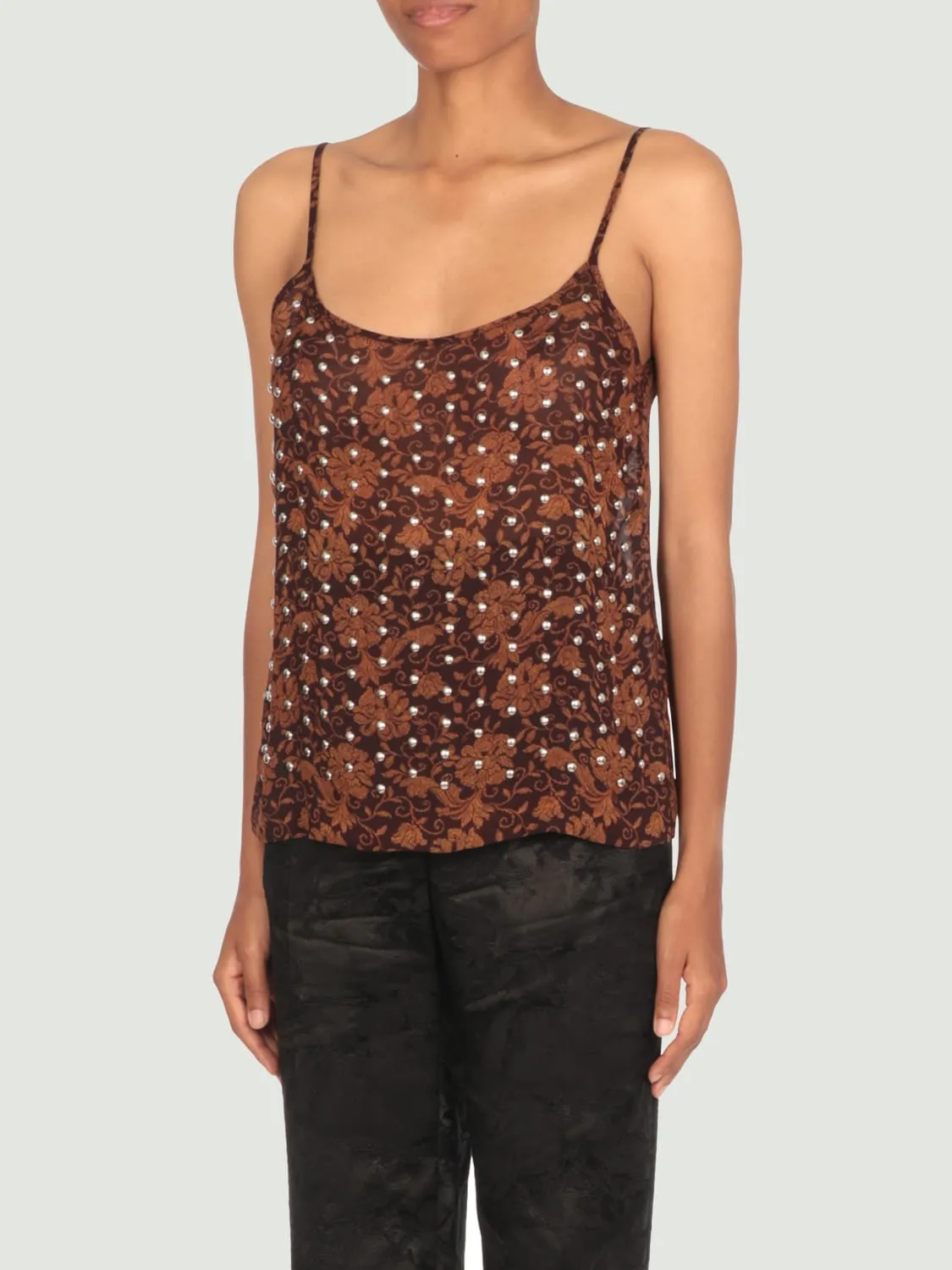 Top in viscosa con borchie Dries Van Noten