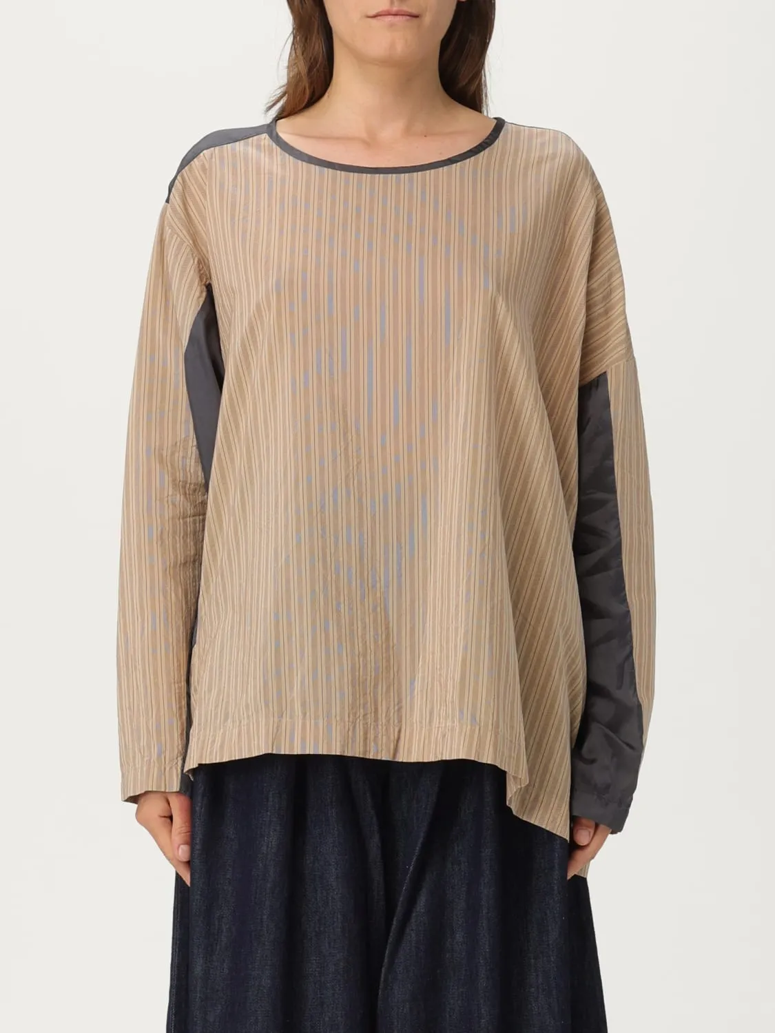 Blusa Dries Van Noten in misto cotone a righe