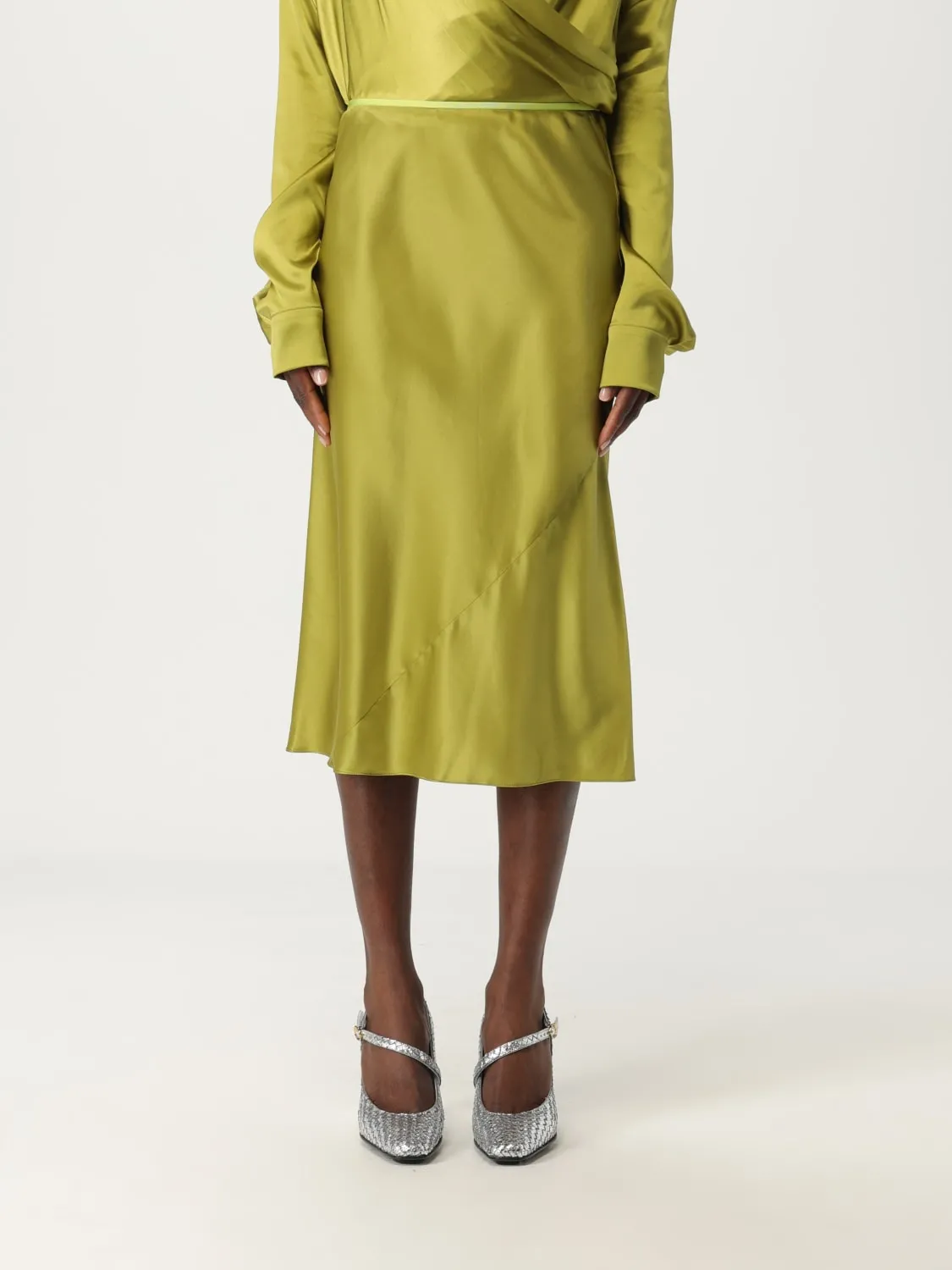 Gonna midi Dries Van Noten in seta