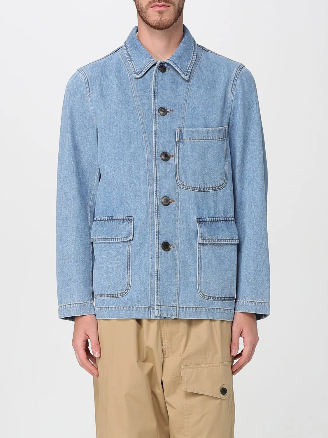 Giubbotto Dries Van Noten in denim di cotone