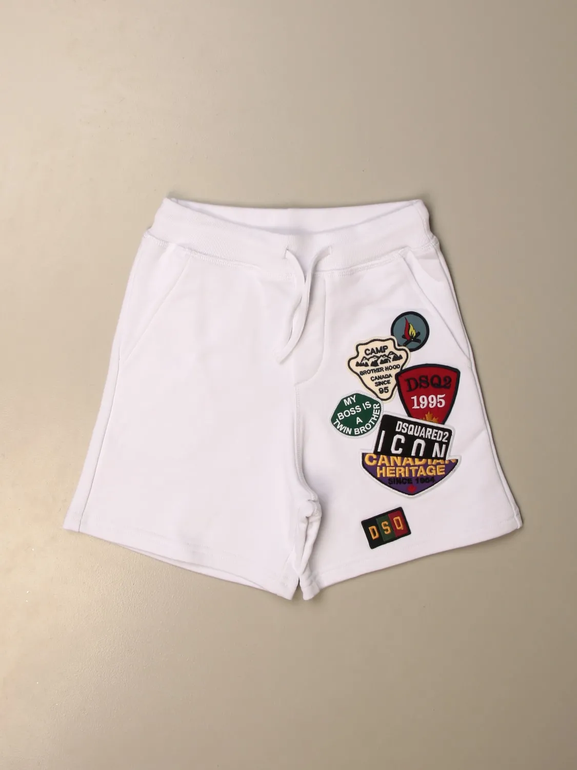 Bermuda jogging Dsquared2 Junior con patches