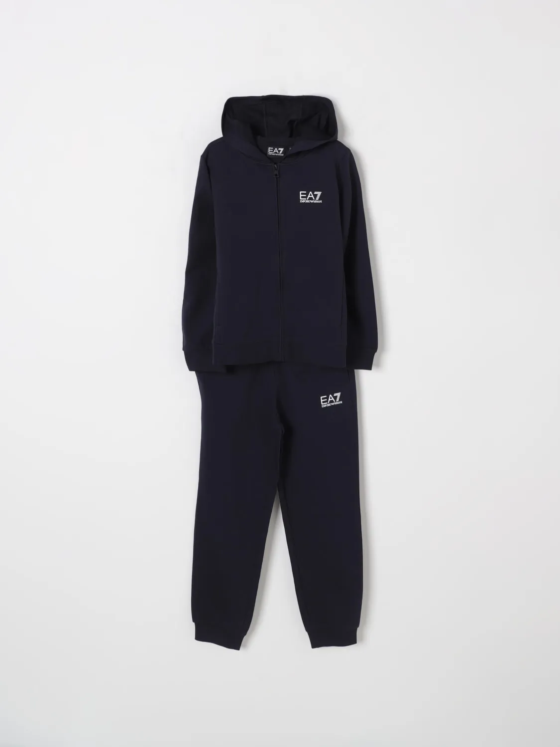 Tuta felpa + pantalone jogging con logo EA7