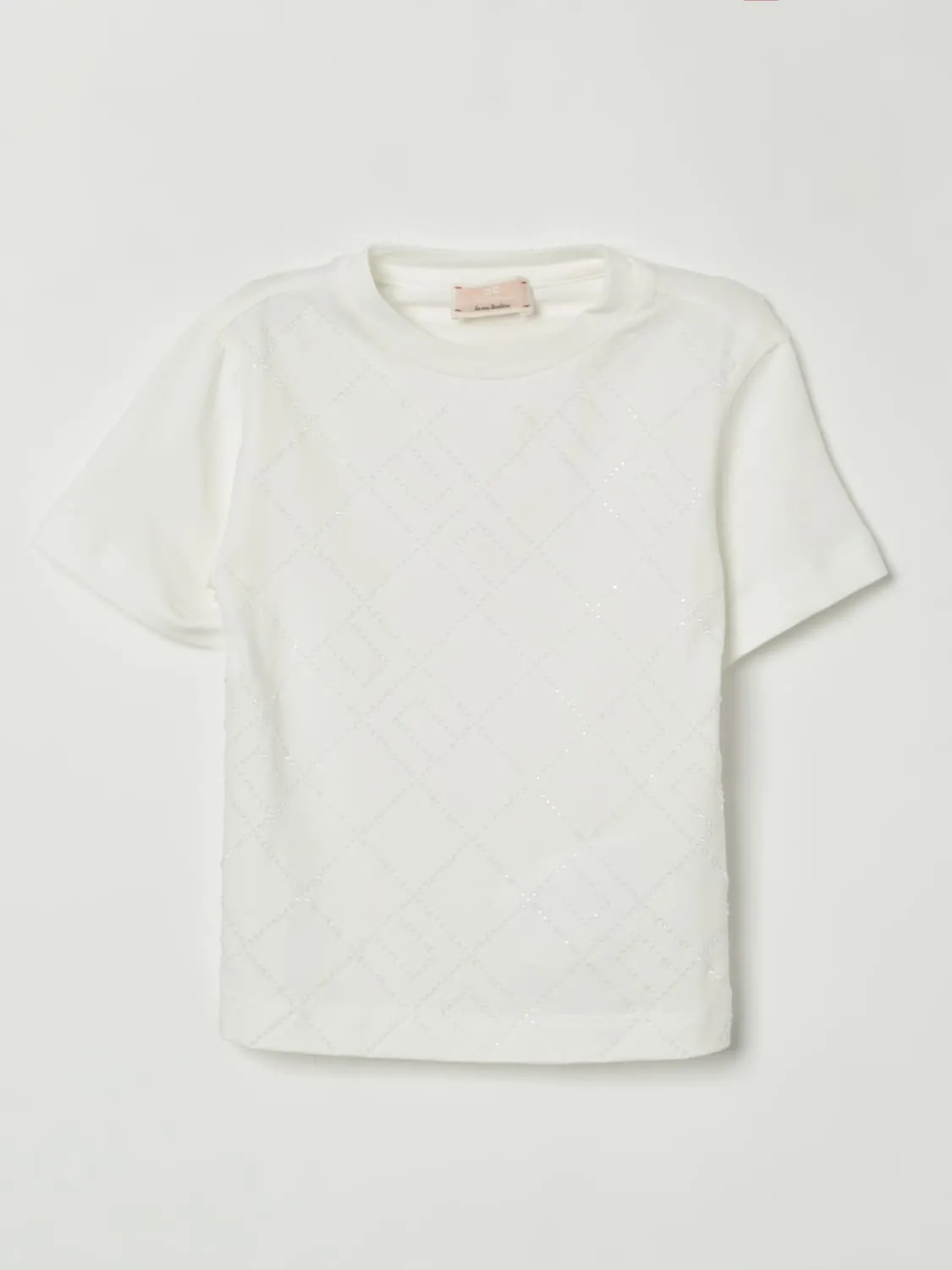 T-shirt Elisabetta Franchi La Mia Bambina in cotone con strass