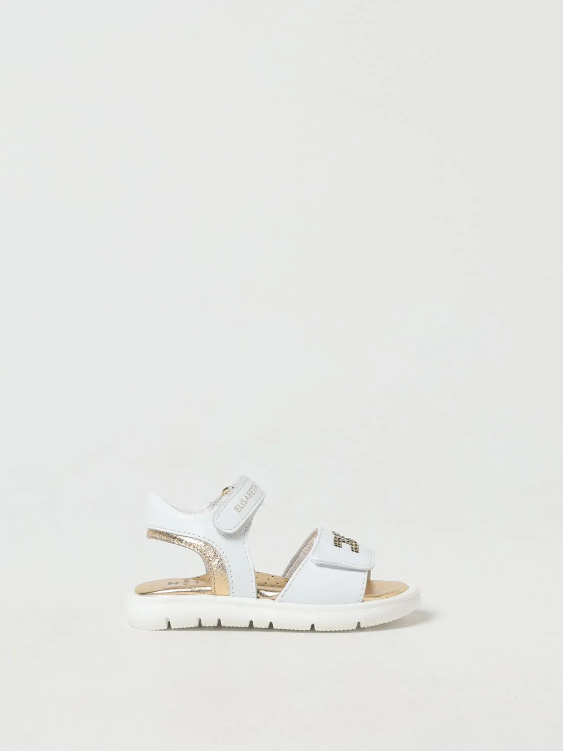 Sandalo Elisabetta Franchi La Mia Bambina in pelle con logo di strass