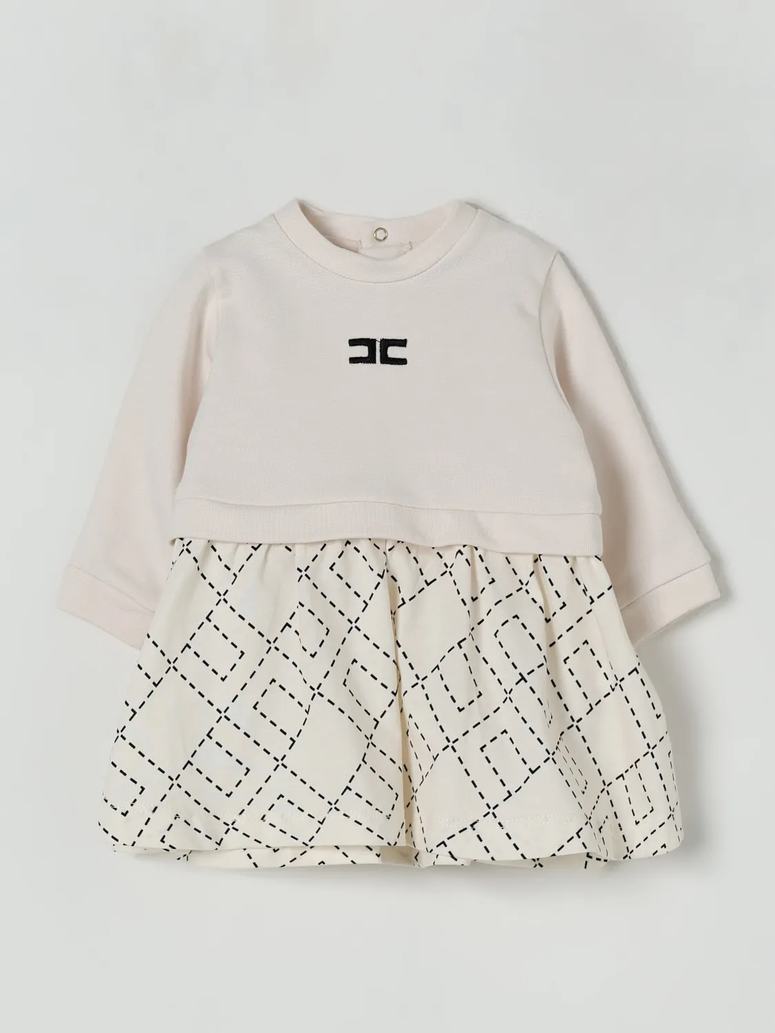 Abito in cotone con logo Elisabetta Franchi La Mia Bambina