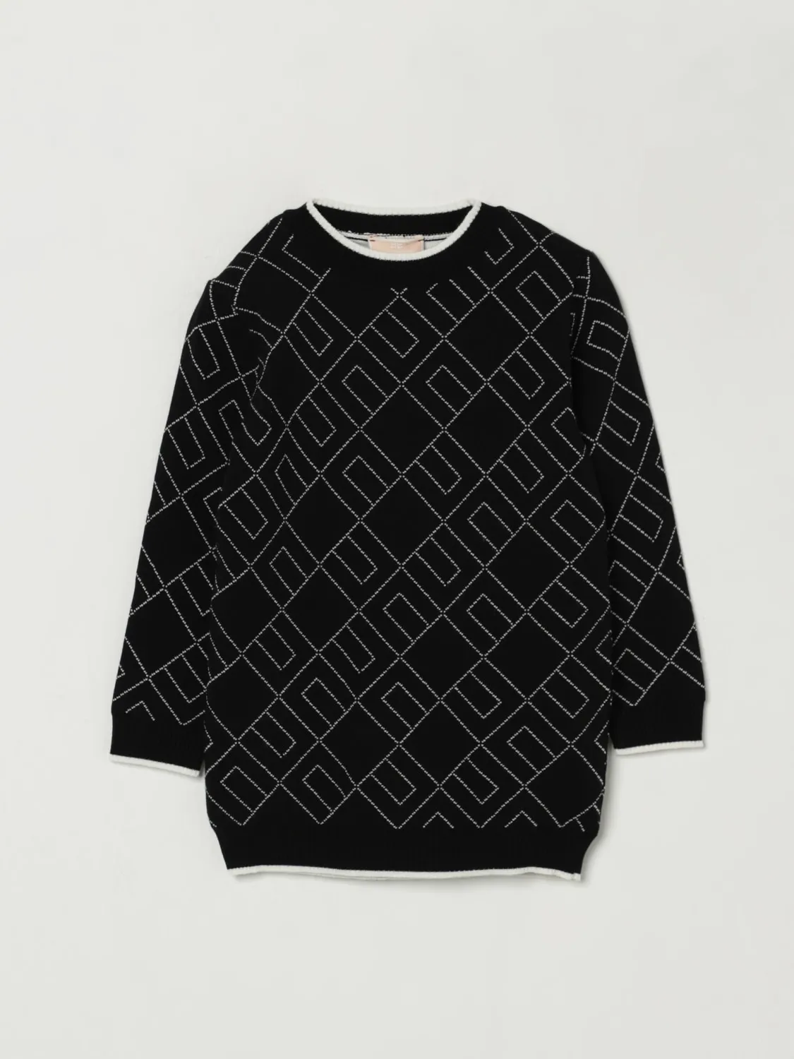 Abito in cotone logato Elisabetta Franchi La Mia Bambina