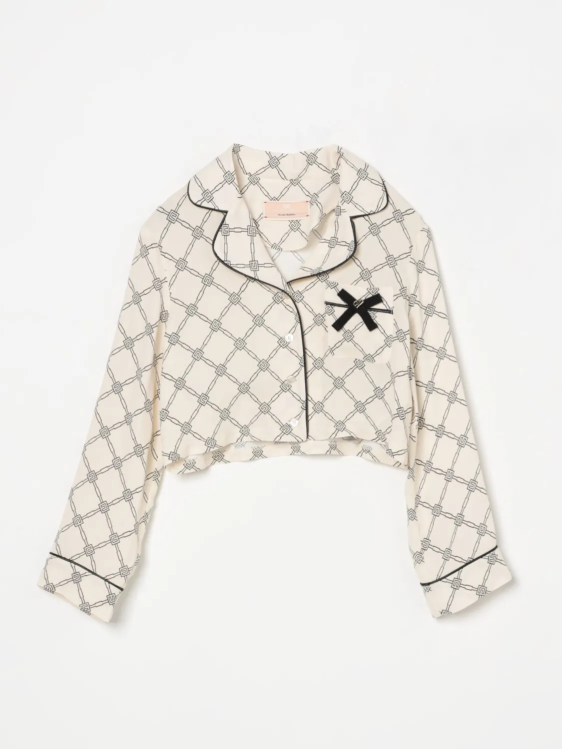 Camicia crop logata Elisabetta Franchi La Mia Bambina