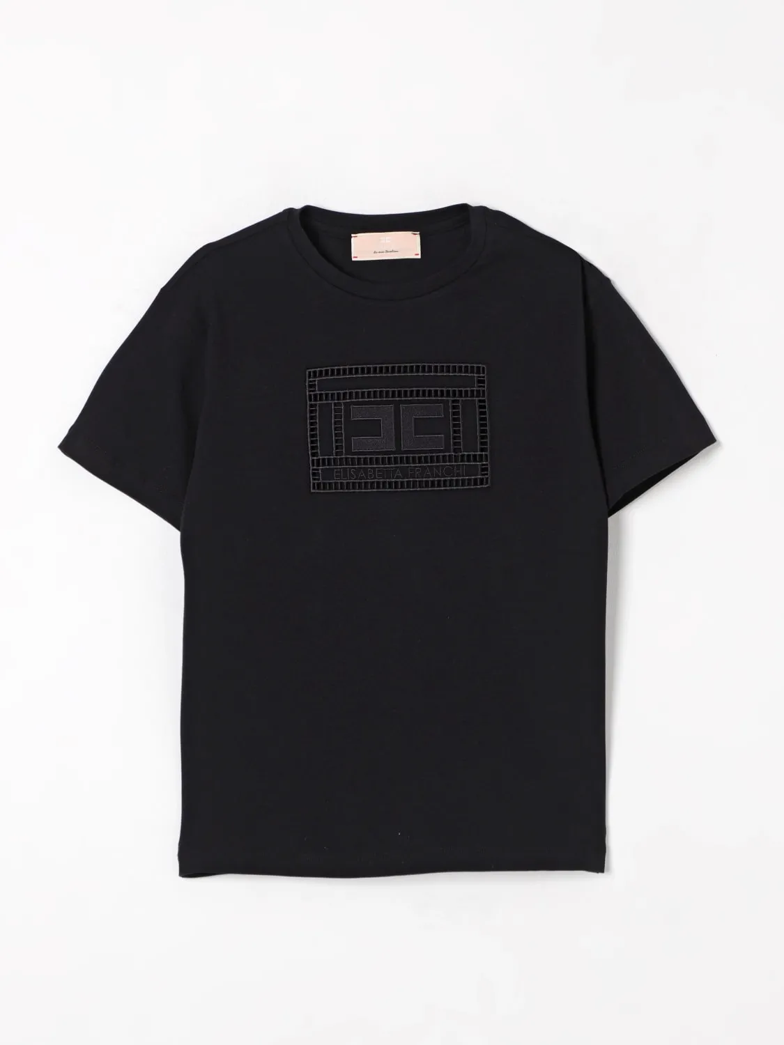 T-shirt in cotone con logo Elisabetta Franchi La Mia Bambina