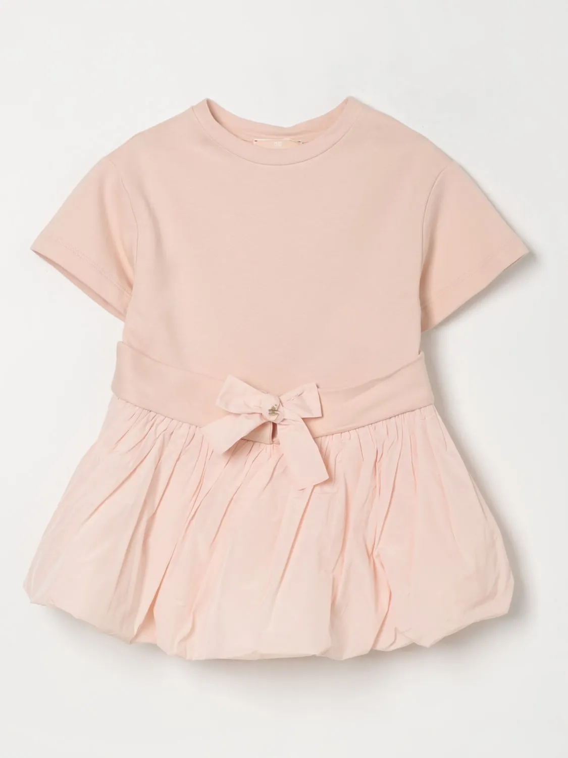 Abito in cotone con fiocco Elisabetta Franchi La Mia Bambina