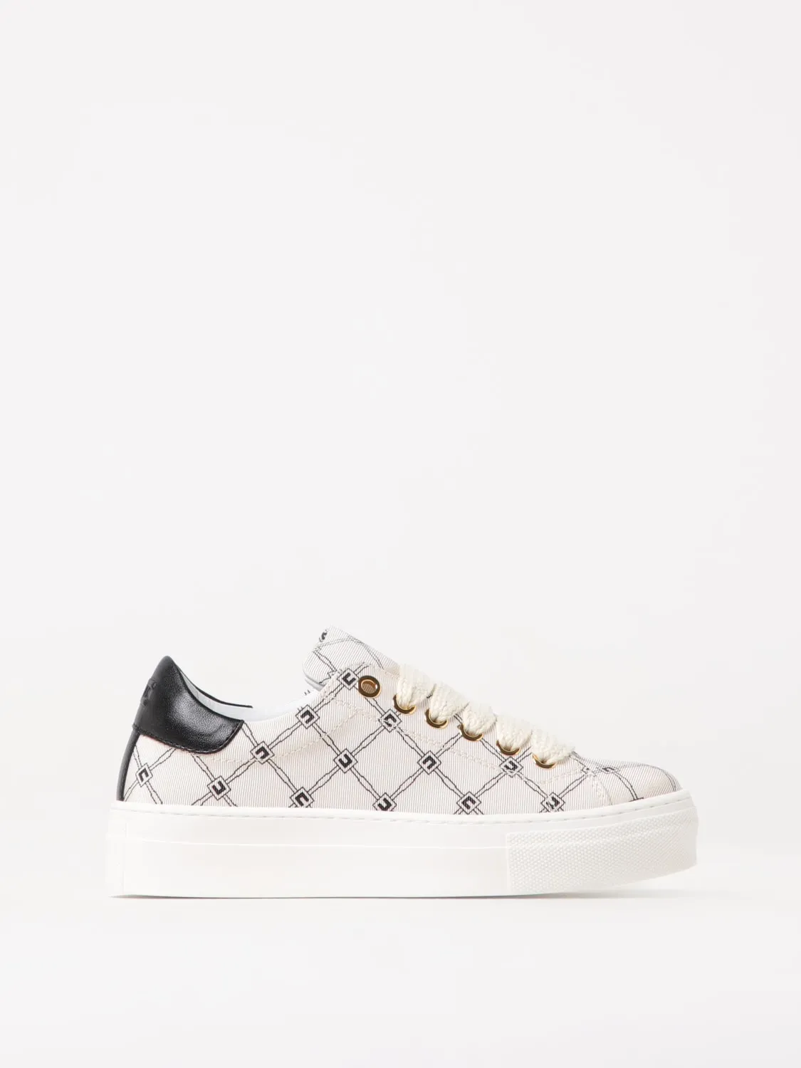 Sneakers Elisabetta Franchi La Mia Bambina in canvas con logo all over