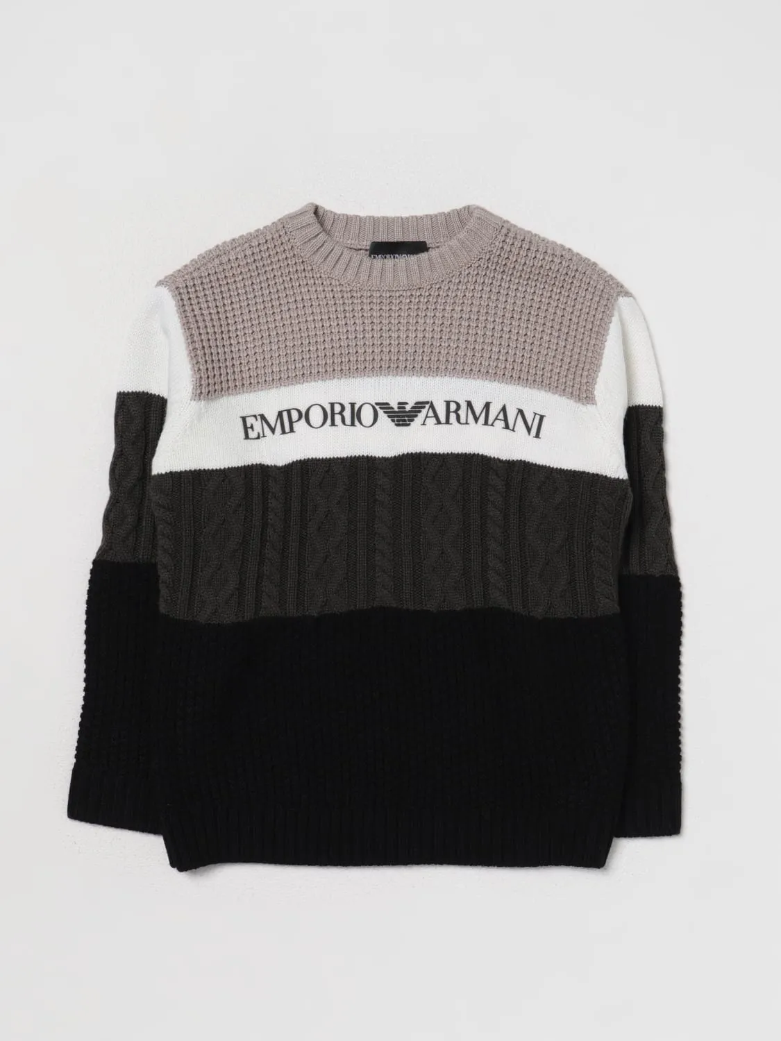 Maglia Emporio Armani Kids in misto lana con logo