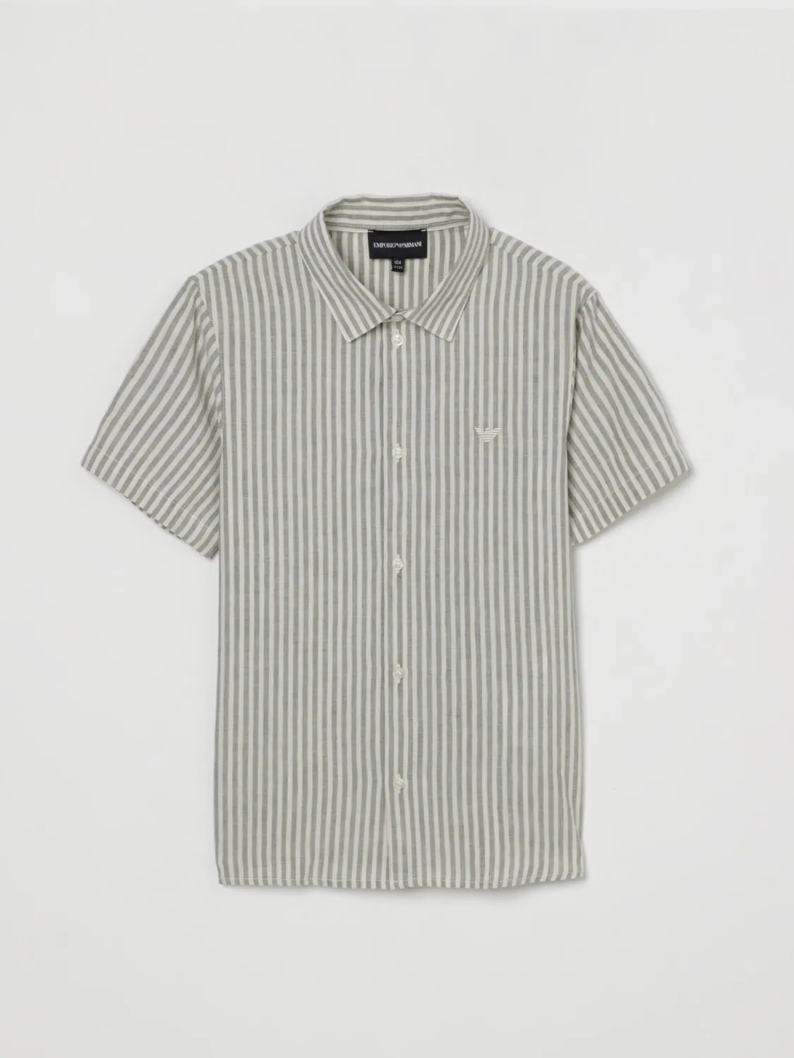 Camicia Emporio Armani in cotone e lino a righe