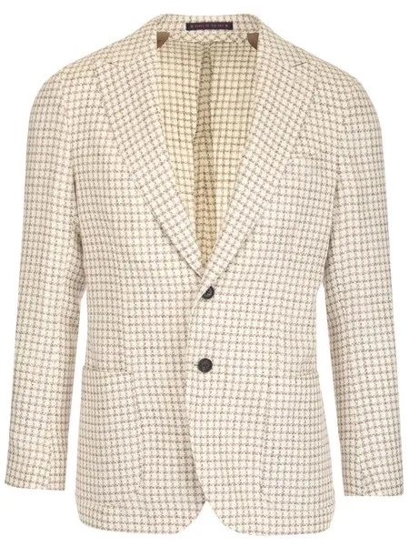 Al Duca D'aosta 1902 Uomo Blazer pied de poule beige