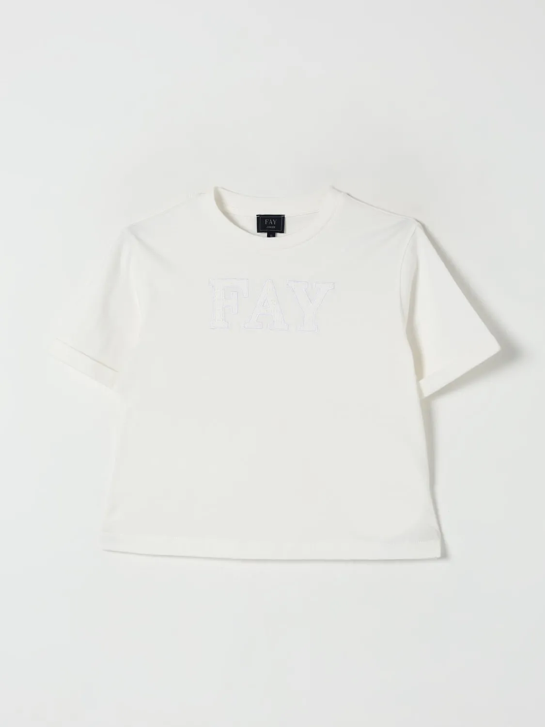 T-shirt Fay Junior in cotone con logo